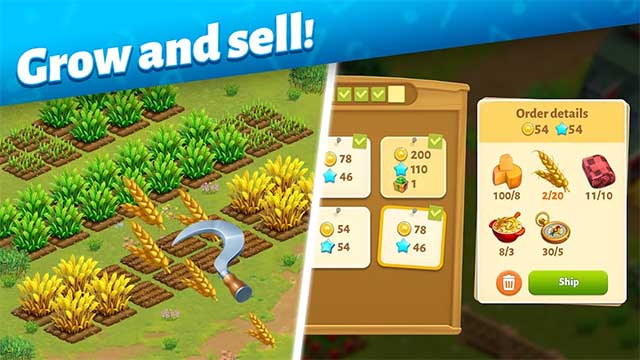 Build build a green farm and harvest crops to make delicious food