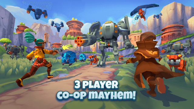 Join exciting 3-player co-op battles. in-game Gatherers