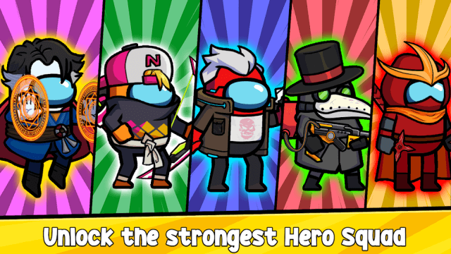 Unlock the most powerful hero teams in the game Impostors vs Zombies