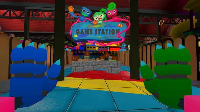 Explore. Abandoned toy factory in the game Blue Monster Escape: Chapter 2