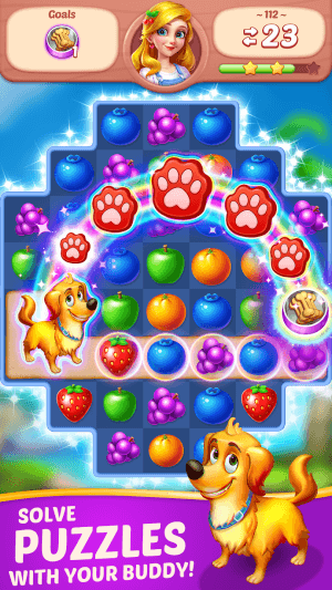 Solve puzzles with your cute puppy