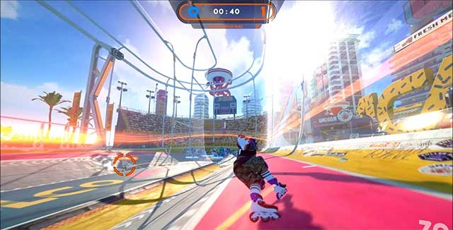 Characters, accessories, and audiences are all customizable in Roller Champions