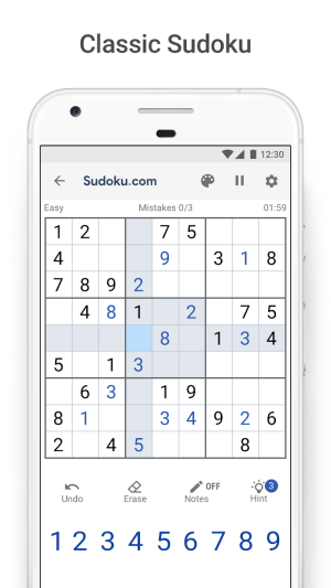  Sudoku.com is the classic sudoku brain game 
