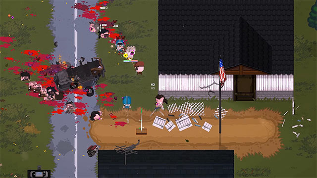 Fight against countless enemies and terrible bosses in the chaotic world of Cannibal Crossing. 