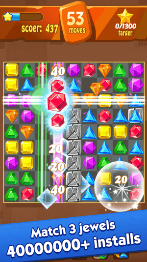 Jewels Classic is a favorite match-3 diamond puzzle game