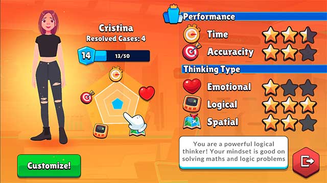 System The game's statistics will analyze and let you know your puzzle level
