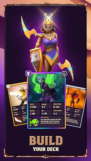 Build your deck full of powerful heroes in Mythic Legends 