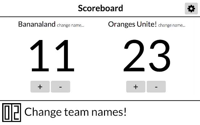 Scoreboard is an online score/scoreboard with a simple but very useful design