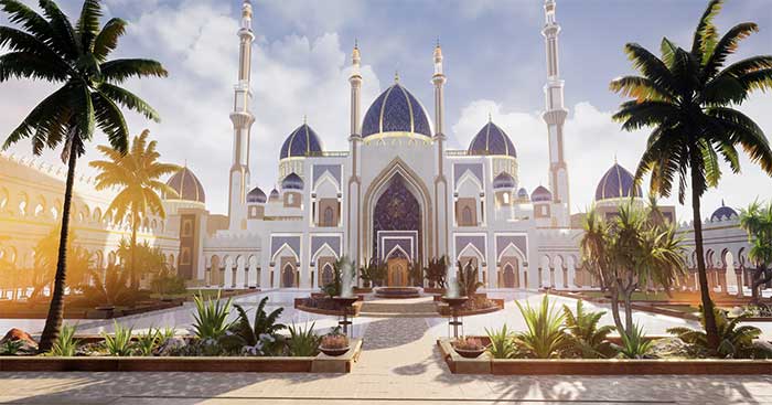 Build 1 splendid royal palace in the Middle East in Arabia Palace Builder
