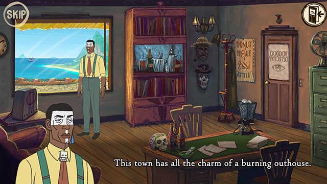 The game features point-and-click adventure gameplay. inspired by Monkey Island