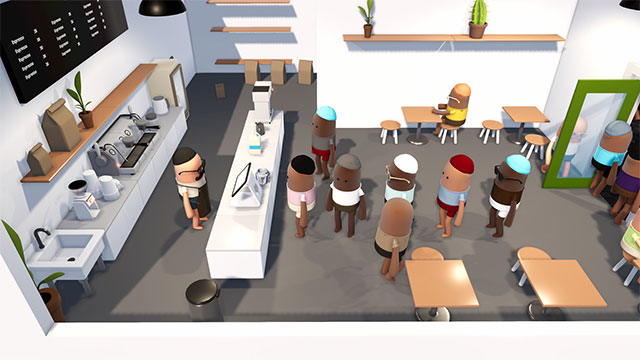 Manage a lovely cafe, attracting customers in the simulation game Barista: Rise and Grind