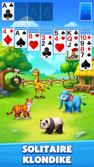 Solitaire Zoo is an addictive classic klondike solitaire card game