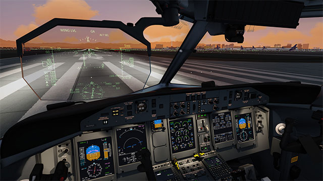 The cockpit is modeled. Extremely detailed 3D simulation with modern automatic control system