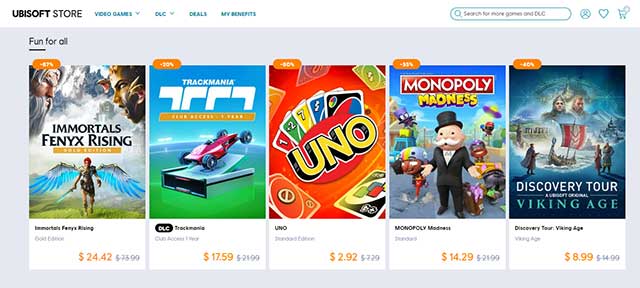Ubisoft Store is Ubisoft Entertainment SA's online game sales website