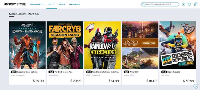 You can purchase additional content DLC / ULC in the DLC section on Ubisoft Connect PC