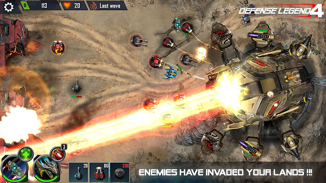 Fight the enemies invading your lands in the game Defense Legend 4: Sci-Fi TD, 