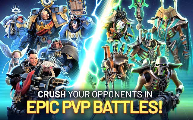Attack enemies in epic PvP battles in Warhammer 40,000: Tacticus
