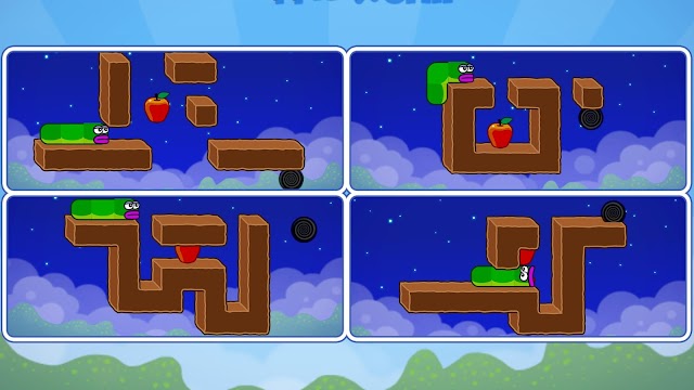Apple Worm is a fun action puzzle game with snake-like gameplay