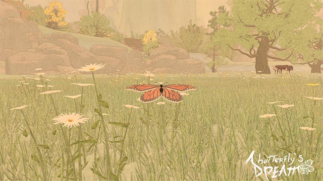 A Butterfly's Dream simulates the butterfly's exploration of the relaxing world