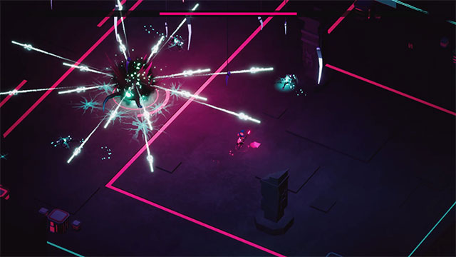 Game Bright Seeker has modern graphics with vibrant neon tones