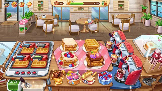 Become a chef and cook delicious food in the game Tasty Diary: Cook & Makeover