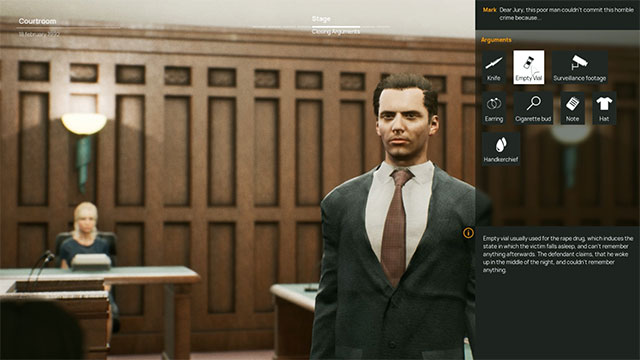 Show all you have in the court of The Lawyer game to protect the client and win the case