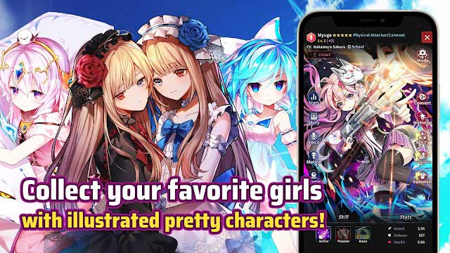 Collect your favorite anime girls so they can fight for you