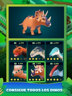 Lots of dinosaurs for you to collect