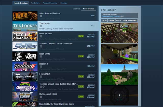 Steam's friendly interface also helps you to view games scientifically