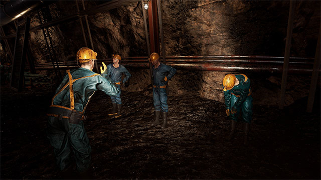 Miner's Hell simulates a pit collapse accident that trapped many miners in it