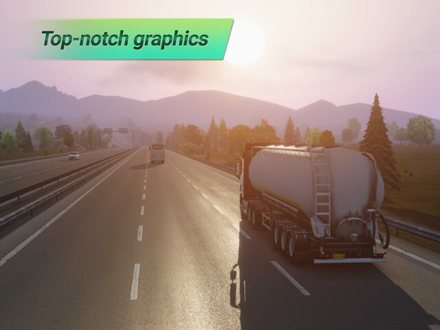 Truckers of Europe 3 is a foot driving game. real, stunning graphics