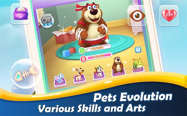 Upgrade your pet with lots of unique skills and customizations