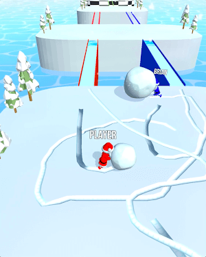 Snow Race is an interesting snowball game 