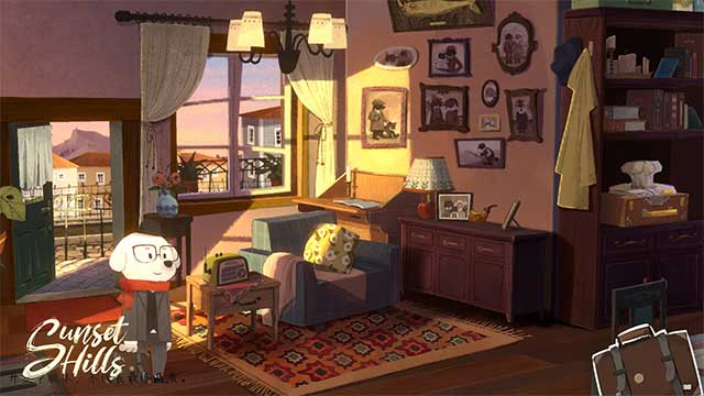 Sunset Hills là game phiêu lưu giải đố kết hợp kể chuyện theo phong cách visual novel