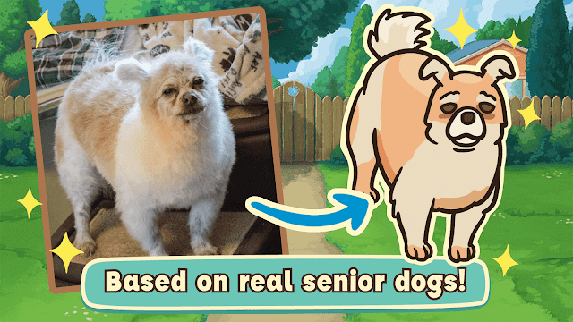 Game Old Friends Dog Game is built around real rescue dogs