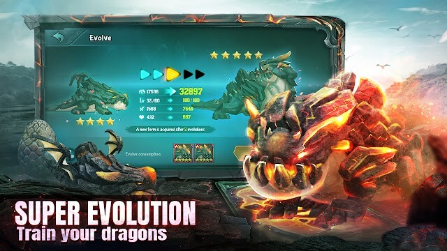 Game Evolution: Dragon X has a super evolution system that trains dragons