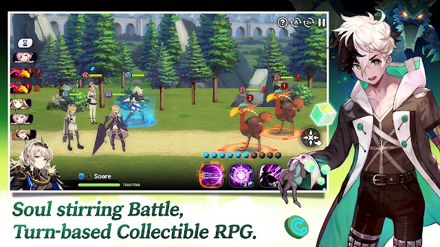 The battles take place in a role-playing style fascinating turn-based