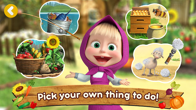 Play with Masha and the bear, doing different farm jobs in the game. Masha and the Bear: Farm Games