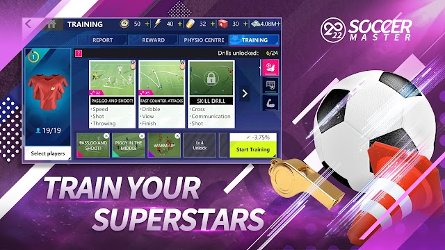 Train to star strikers to help you conquer trophies