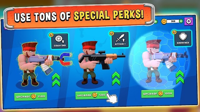 Use very lots of perks to get an edge when fighting in Gunfire Stars: Arcade Shooting