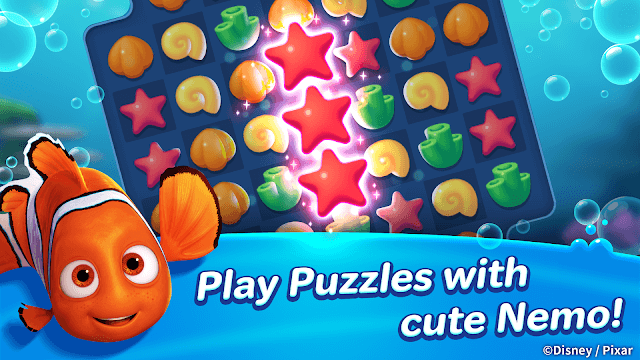 Play match-3 puzzles with cute Nemo fish. in game Nemo's Aqua POP