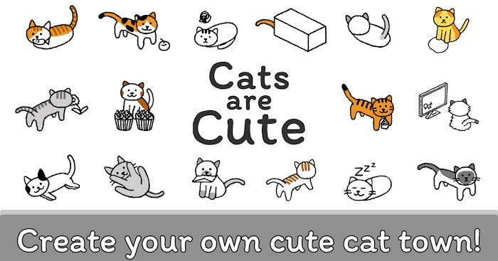Create your own cute cat town in Cats are game. Cute