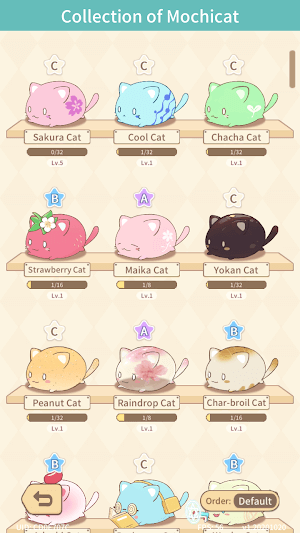 Lots of different mochi cats