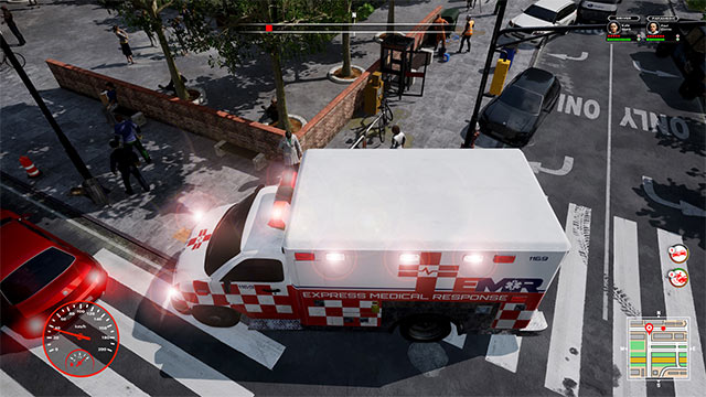 Get the call and drive the ambulance to the accident site to get started! emergency mission