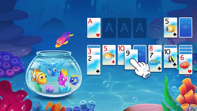Sequel and search for the beautiful fish of the ocean in the game Solitaire 3D Fish