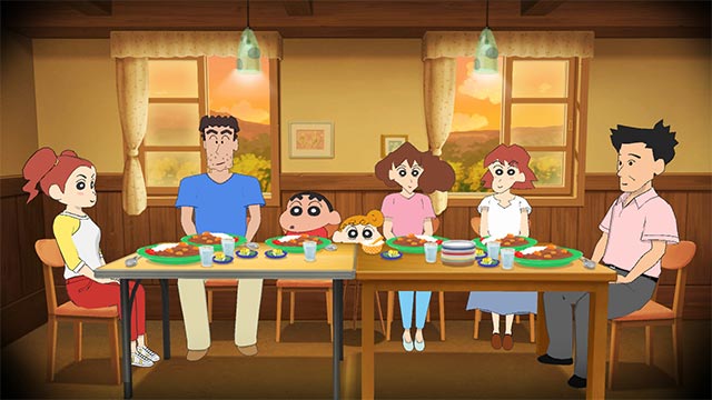 Nohara and Hinoyama's families will have a warm, happy meal together. 
