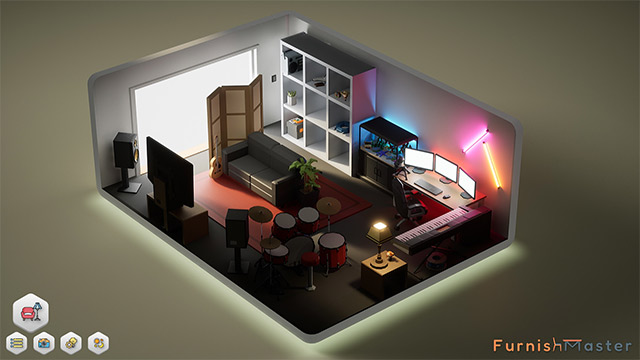 Furnish Master is a creative, no-rules, creative home decoration game and complicated rules