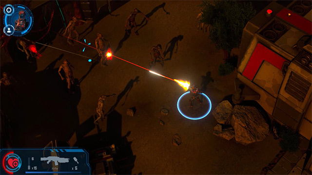 Ring of Life: Survive in Proxima game is a mix of top-down shooter style with adventure and survival