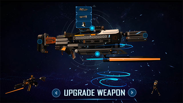 Continuously upgrade weapons and equipment to survive. in Ring of Life: Survive in Proxima