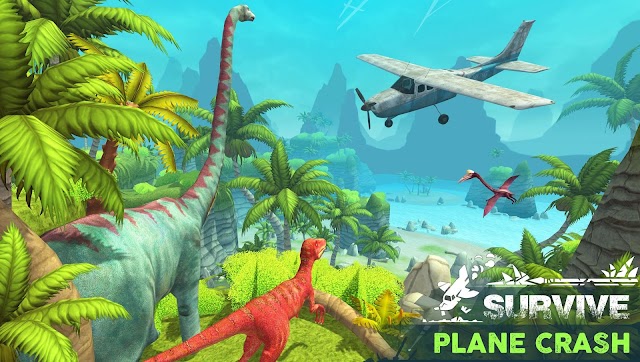 You must survive a machine crash. fly over the dinosaur island in Jurassic Island 2